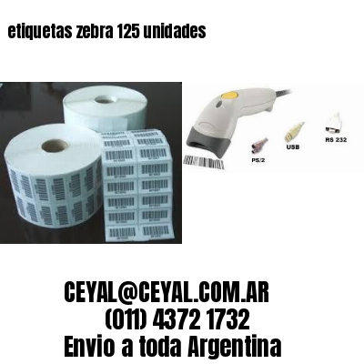 etiquetas zebra 125 unidades