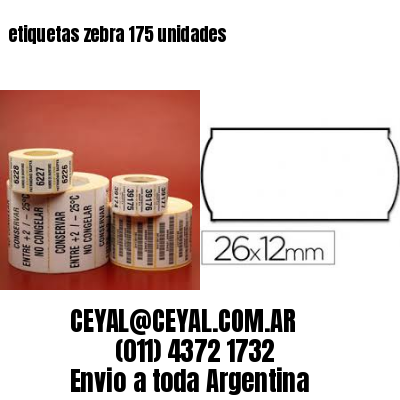 etiquetas zebra 175 unidades