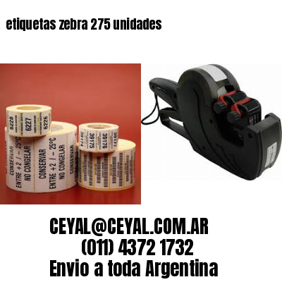 etiquetas zebra 275 unidades