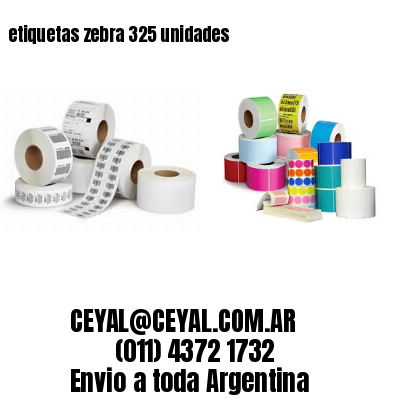 etiquetas zebra 325 unidades