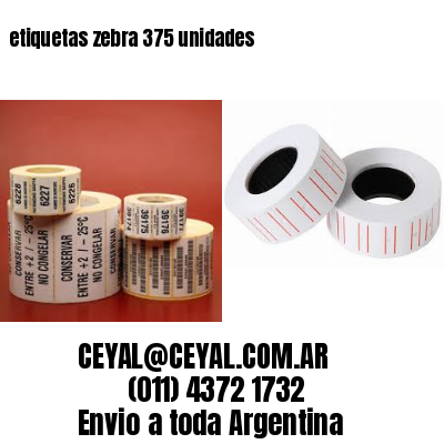 etiquetas zebra 375 unidades