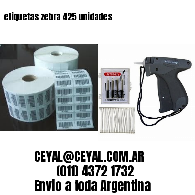 etiquetas zebra 425 unidades