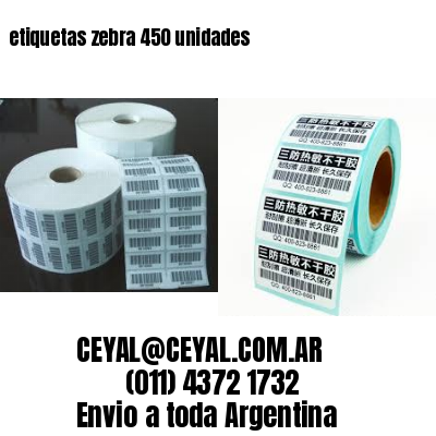 etiquetas zebra 450 unidades