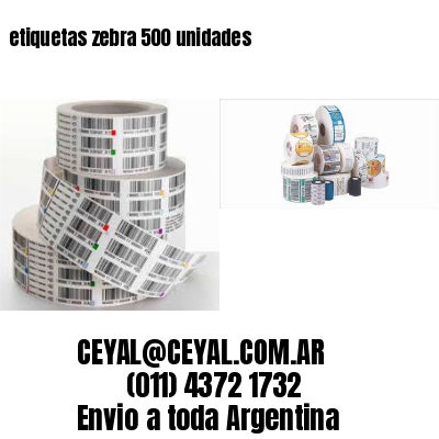 etiquetas zebra 500 unidades