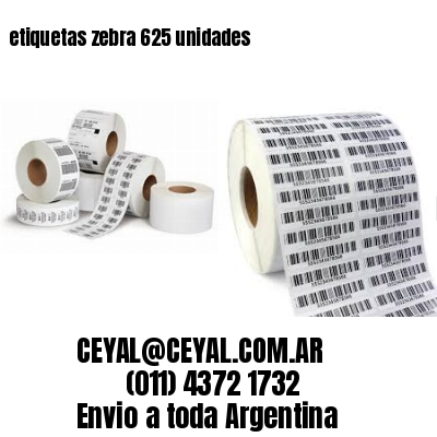 etiquetas zebra 625 unidades