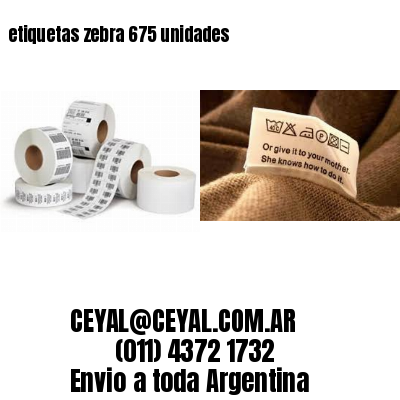 etiquetas zebra 675 unidades