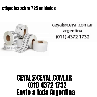 etiquetas zebra 725 unidades