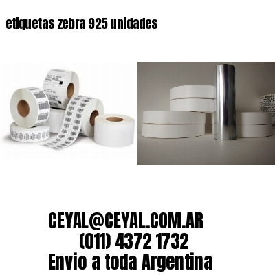 etiquetas zebra 925 unidades