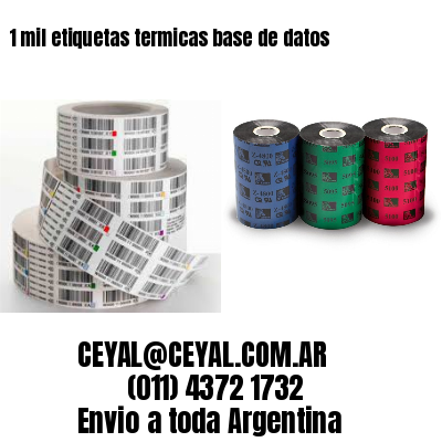 1 mil etiquetas termicas base de datos