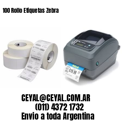 100 Rollo Etiquetas Zebra
