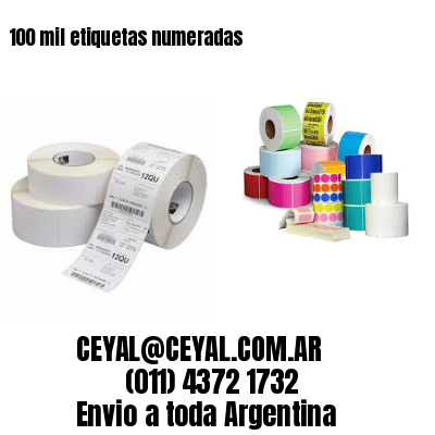 100 mil etiquetas numeradas