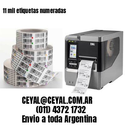 11 mil etiquetas numeradas