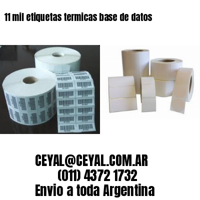 11 mil etiquetas termicas base de datos