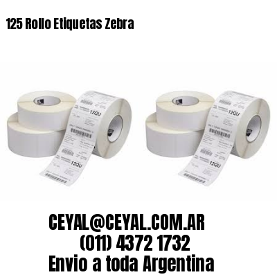 125 Rollo Etiquetas Zebra
