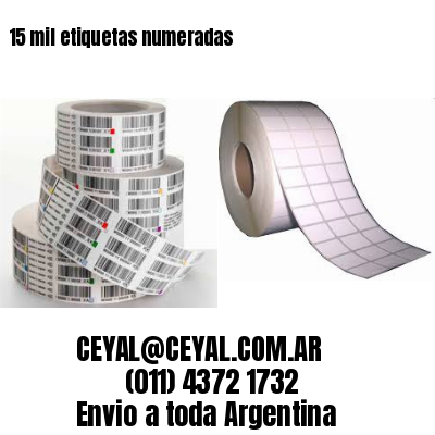 15 mil etiquetas numeradas