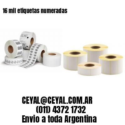 16 mil etiquetas numeradas