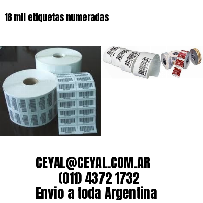 18 mil etiquetas numeradas