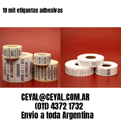 19 mil etiquetas adhesivas