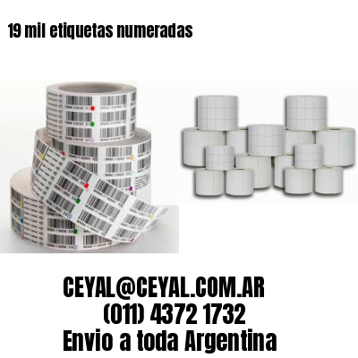 19 mil etiquetas numeradas