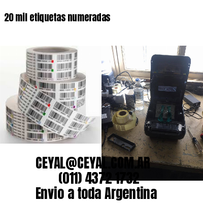 20 mil etiquetas numeradas