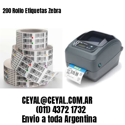 200 Rollo Etiquetas Zebra