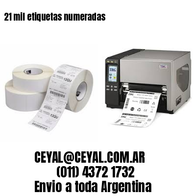 21 mil etiquetas numeradas