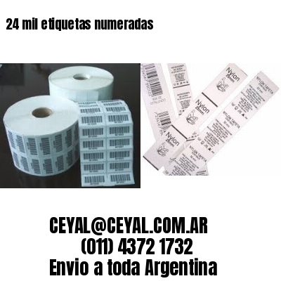 24 mil etiquetas numeradas