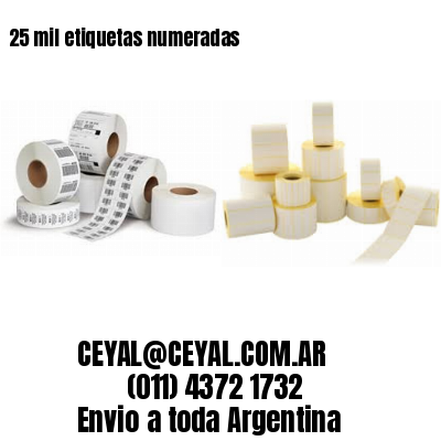 25 mil etiquetas numeradas