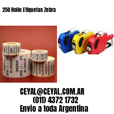 250 Rollo Etiquetas Zebra