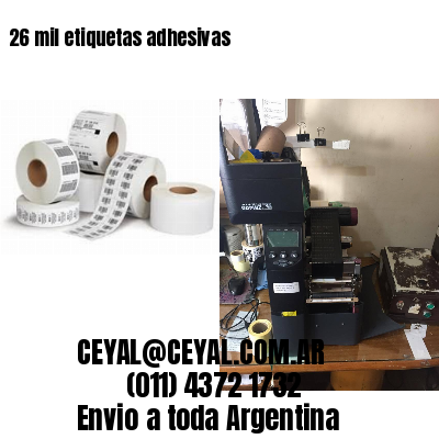 26 mil etiquetas adhesivas