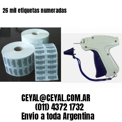 26 mil etiquetas numeradas