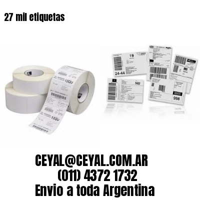 27 mil etiquetas