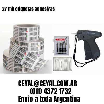 27 mil etiquetas adhesivas