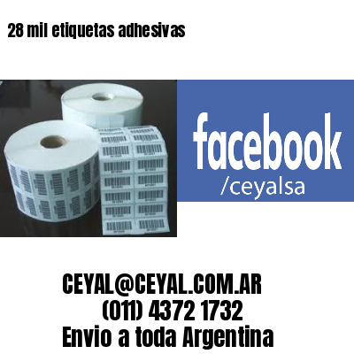 28 mil etiquetas adhesivas