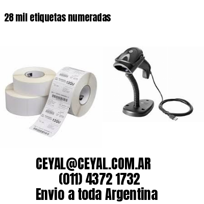 28 mil etiquetas numeradas