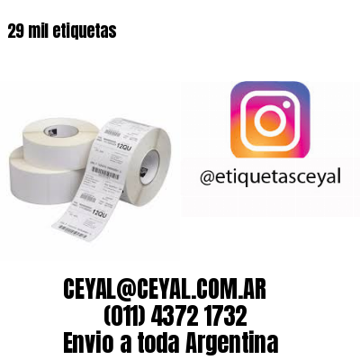29 mil etiquetas