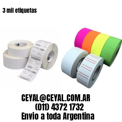 3 mil etiquetas