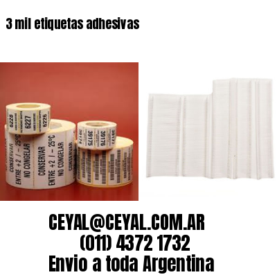3 mil etiquetas adhesivas