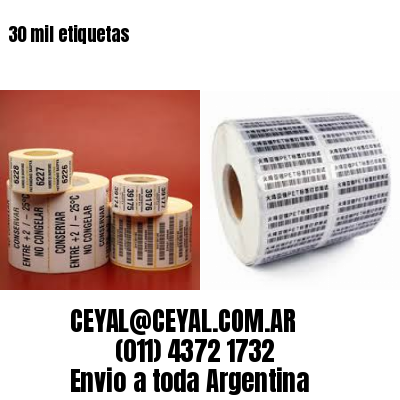 30 mil etiquetas