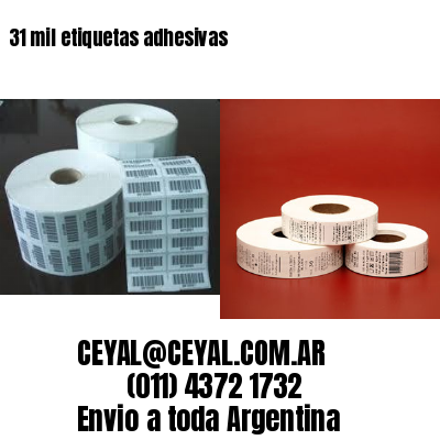 31 mil etiquetas adhesivas