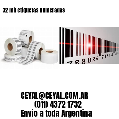 32 mil etiquetas numeradas