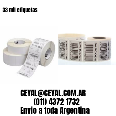 33 mil etiquetas