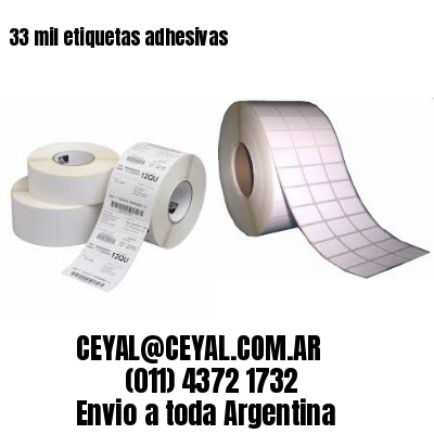33 mil etiquetas adhesivas