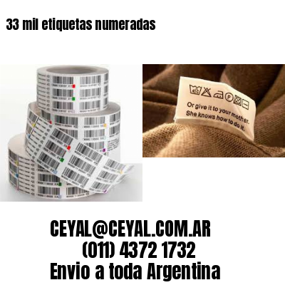 33 mil etiquetas numeradas
