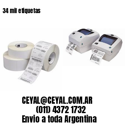 34 mil etiquetas