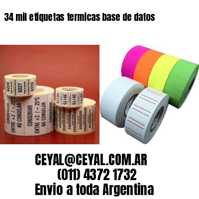34 mil etiquetas termicas base de datos