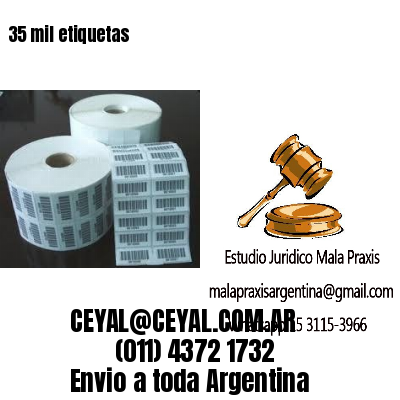 35 mil etiquetas