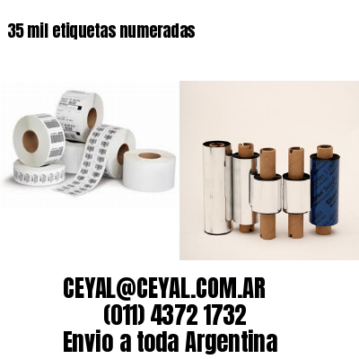 35 mil etiquetas numeradas