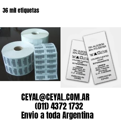 36 mil etiquetas