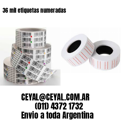 36 mil etiquetas numeradas